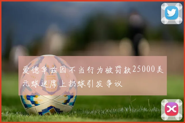 爱德华兹因不当行为被罚款25000美元球迷席上扔球引发争议