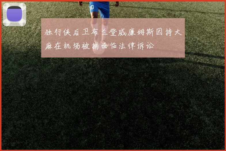 独行侠后卫布兰登威廉姆斯因持大麻在机场被捕面临法律诉讼